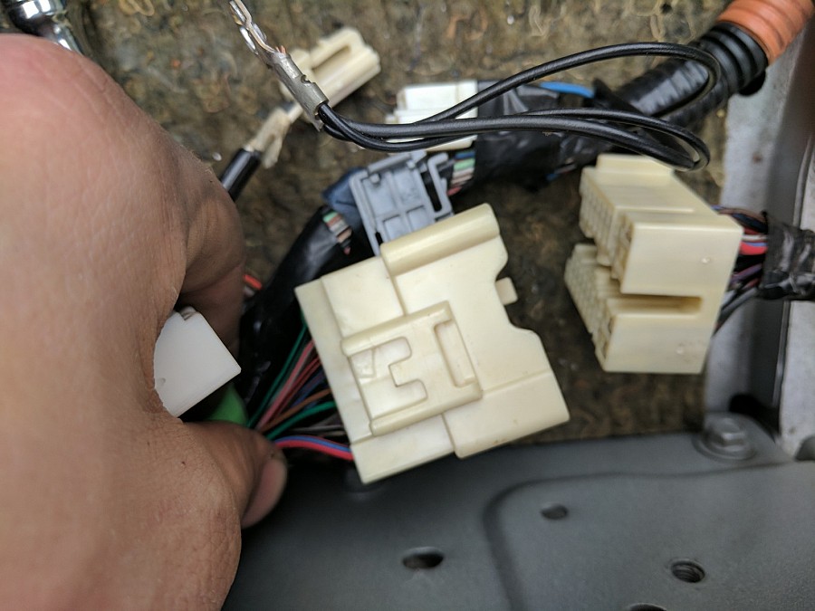 A complex connector block taken apart.
